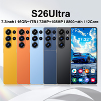 Harga Pabrik Murah S26 Ultra Ponsel Layar HD 7.3" Kamera 108MP Dual SIM Android15 Versi Global Multibahasa