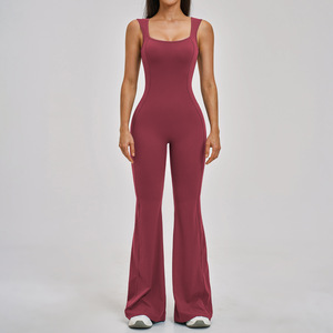 Combinaison de sport une pièce de haute qualité pour <span class=keywords><strong>femme</strong></span>, couleur unie, dos <span class=keywords><strong>nu</strong></span>, effet froncé aux fesses, pour fitness, course, gym et yoga - Product Image 3