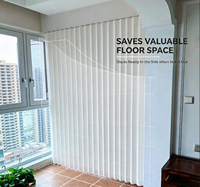 Porte accordéon moderne en PVC imperméable, gain de place, pour intérieur, coulissante, pour cuisine, salle de bain, entrée, installation facile