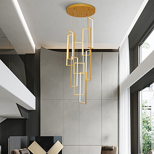 Lámpara de Araña Dorada de Lujo Extra Grande para Bodas en el Vestíbulo de un Hotel - Product Image 2