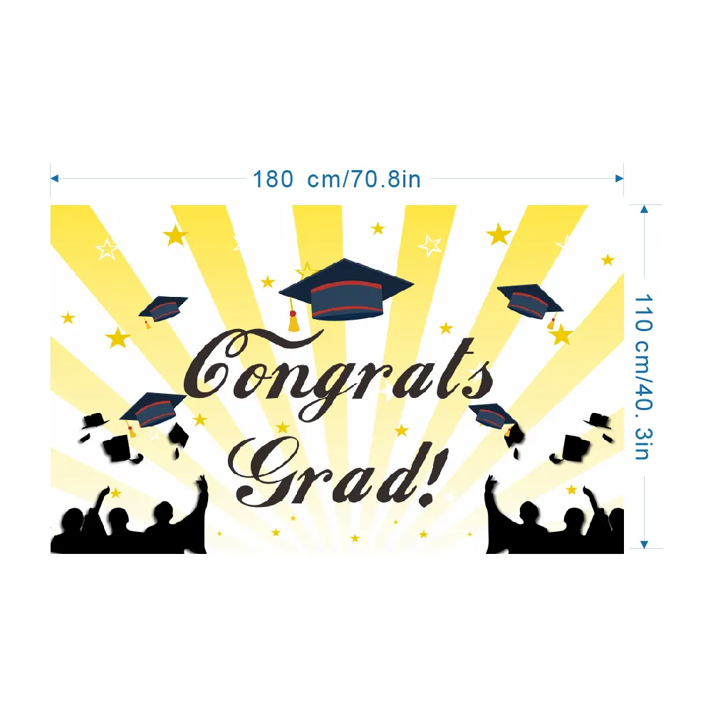 2023 New Graduation Banner Graduation Party Carnival Background Banner Flag