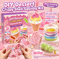 Kit de Bricolage pour Coques Croustillantes de Desserts, Revêtement en Cire, Jouet Anti-Stress à Remontée Lente, Ensemble Créatif à Presser pour Enfants 8+, Cadeau Personnalisé OEM