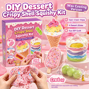 Kit de Bricolage pour Coques Croustillantes de Desserts, Revêtement en Cire, Jouet Anti-Stress à Remontée Lente, Ensemble Créatif à Presser pour Enfants 8+, Cadeau Personnalisé OEM - Product Image 1