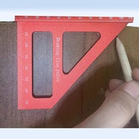 Règle triangulaire multifonctionnelle industrielle pour le travail du bois, ODM, plusieurs spécifications, broches cachées, en alliage d'aluminium, pour marquage