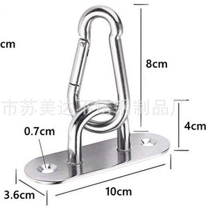Stainless Steel Carabiner Hook 10cm Length Polished Finish For Hanging <b>Hammock</b> Chair <b>Swing</b> Accessories - Product Image 1