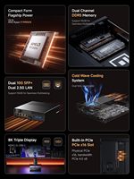 Panneau de particules MINISFORUM MS A2 Mini station de travail AMD 9 9955HX Barebone Mini PC 2xUSB-C Triple 8K Display 2x2.5G LAN Port amélioré