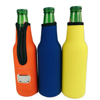 Refroidisseur isolé de manchon de bière coloré en néoprène de 330ml avec poche d'ouvre-bouteille par Sublimation