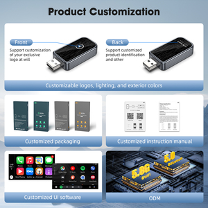 ดองเกิลไร้สายอะแดปเตอร์ไร้สายอะแดปเตอร์ไร้สายตัวเครื่องระบบนำทางในรถแบบไร้สายสำหรับ <span class=keywords><strong>iPhone</strong></span> CarPlay กล่อง WiFi - Product Image 5