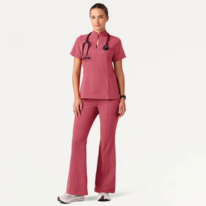 Bestex ชุดยูนิฟอร์มทางการแพทย์สำหรับผู้หญิงชุดขัดปิดคอแบบมีตะขอ - Product Image 6