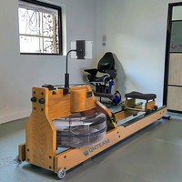 Máquina de Remo Comercial de Lujo para Interiores, Marca Qnteam, Capacidad de 280 kg, Estructura de Acero, Monitor Digital, 5 Niveles de Resistencia Ajustables