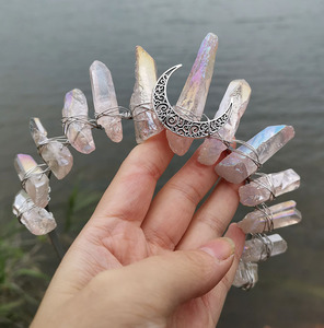 2026 artículo <span class=keywords><strong>de</strong></span> la más alta calidad Chapado en cristal Natural cristal esmerilado bruja Halloween Luna corona diadema artesanías <span class=keywords><strong>de</strong></span> cristal - Product Image 6