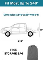 Housse de camion en tissu polyester imperméable à 6 couches, résistante, pour extérieur, avec protection UV et anti-pluie à 99 %