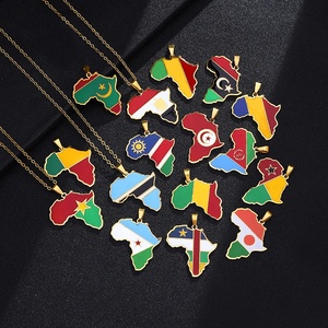 Nuevo Collar de Moda con Mapa del Mundo Retro Popular, Collar de Acero Inoxidable con Goteo de Aceite Vintage, Joyería de Moda para Mujer y Hombre, Regalo - Product Image 3
