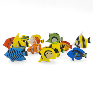 Set de Juguetes de Modelos de Peces Tropicales, Animales Marinos Realistas de PVC, Educativos, Cognitivos, Decoración de Escritorio con Temática Oceánica para Niños - Product Image 3