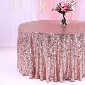 Round <strong>Table</strong> Cloth Sequin <strong>Tablecloth</strong> Rose Gold for Wedding Party Weddings 120 Inch Woven American Style Patchwork <strong>Table</strong> Cover - Product Image 4