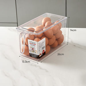 Organizadores de Refrigerador Apilables con Tapas, Libres de BPA, Contenedores para Almacenamiento de Frutas y Verduras, Venta al Por Mayor - Product Image 2