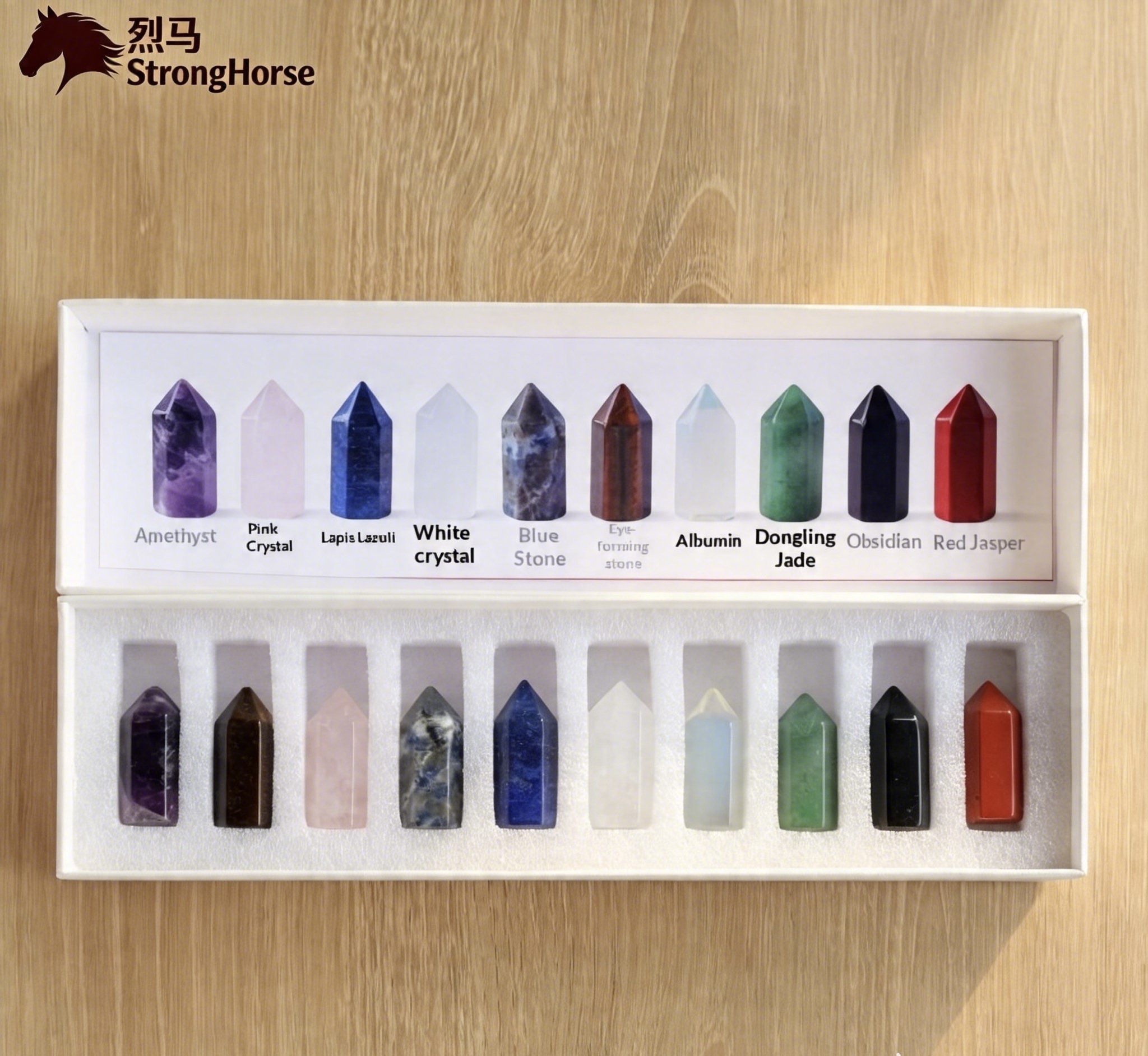 Set 10 Kinds Crystal Wands