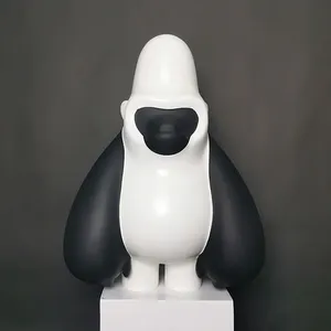 Statue de King Kong en résine en stock d'usine, sculpture de gorille en fibre de verre - Product Image 3