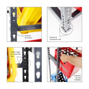 <strong>Drinks</strong> <strong>Crate</strong> Shelf of 4 Boxes, H X W X D 200 X 40 X 30 Cm,Box Rack, Water Tank Rack, Beverage Rack - Product Image 3