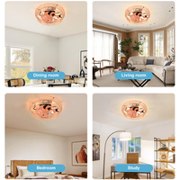Populaire Simple Led Maison Chambre Bureau E27 Cage Chanvre Corde Plafonnier Avec Ventilateur pour Salon