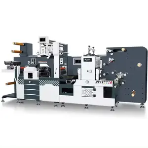 Máquina de corte e vinco flexográfica semi- ou totalmente rotativa com servo motor MDC-360-PLUS pode ser equipada com máquina de corte e laminadora