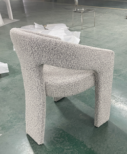 Полностью обитый обеденный стул с индивидуальной обивкой из ткани букле, металлическим каркасом, современным дизайном и повышенной прочностью - Product Image 5