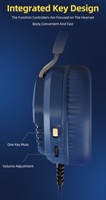 Casque de jeu supra-auriculaire à prix abordable avec conception de clé intégrée, réduction de bruit active (ANC) et étanchéité IP65 – Pratique et rapide pour l'utilisation sur ordinateur portable