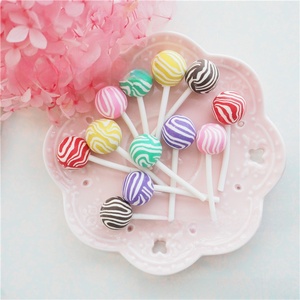 Perles breloques sucettes en <span class=keywords><strong>argile</strong></span> polymère faites à la main, cabochons sucettes pour la fabrication de chaussures et de bijoux DIY, composants décoratifs en vrac - Product Image 1
