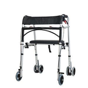 Aluminum Alloy <b>Walker</b> With Brake Wheels Foldable Walking Aid For <b>Elderly</b> And Pregnant Women - Product Image 2