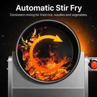 Machine à faire sauter automatiquement, robot de cuisine électrique commercial, wok à tambour antiadhésif pour la restauration