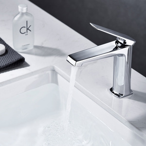 Grifo de Lavabo Gris Metálico de 25 Pulgadas con Monomando y Válvula de Cerámica para Agua Fría y Caliente - Product Image 2