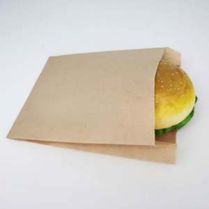 Natural Kraft Biodegradable Paper French Fry / <b>Snack</b> <b>Bag</b> 100% Post Consumer Recycled Paperboard and Soy Wax - Product Image 2