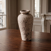 Urne en terre cuite rustique antique, faite à la main, taille personnalisable, pour embellir la décoration du salon, charme naturel, élégance artistique