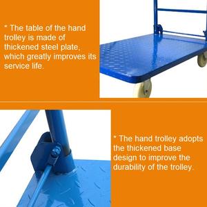 Zware Hand Duw <span class=keywords><strong>Trolley</strong></span> Verdikte Leuning Vouwplatform Handtruck Voor Logistiek Centrum - Product Image 6
