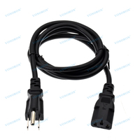 America Standard Câble d'alimentation pour ordinateur Cordon d'alimentation CA américain Prise 3 broches Câble d'alimentation US 3 broches pour ordinateur