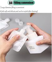 Vente en gros sac de voyage portable à rabat transparent sac de buse verticale en plastique lotion crème pour le visage 100ml sac de poche pour liquide