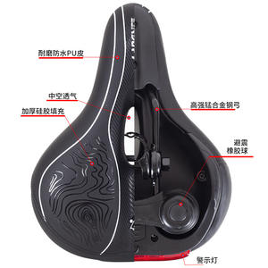 Selle de vélo de montagne Liruf avec siège épais et confortable pour adultes unisexe - Product Image 1