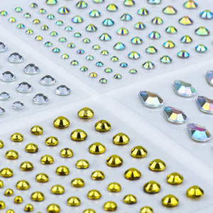 Autocollant de tatouage corporel temporaire auto-adhésif OEM/ODM GP, imperméable, pailleté, perle, strass, gemmes pour le <span class=keywords><strong>visage</strong></span>, maquillage des yeux en cristal FGS - Product Image 2