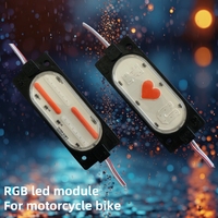 Promotion : Feu latéral stroboscopique RVB tricolore 12V IP65 « I love You » pour moto, camion, lumière d'avertissement 85x35mm, garantie 2 ans