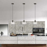 Luminaire suspendu en verre transparent réglable en hauteur, style nordique créatif SIMIG - Protection des yeux, installation facile pour restaurant