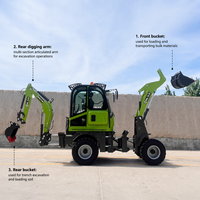 Mini-tracteur agricole 4x4 remorquable Everstar le moins cher avec chargeur arrière et pelle hydraulique à vendre