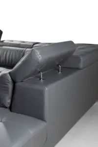 איטלקי נירוסטה מרופד מודרני ספת עור סלון ריהוט יוקרה ספה