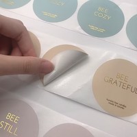Etiquette avec logo personnalisé Autocollants ronds en papier kraft 2 pouces Etiquettes en forme de cercle Etiquette ronde Autocollant de remerciement pour petite entreprise