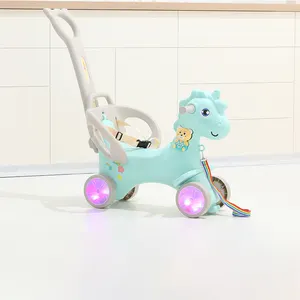 现代时尚儿童骑在玩具动物上，摇马婴儿学步车，儿童婴儿摇马