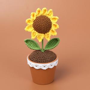 Decoración para el Hogar, Mini Maceta de Flores y Frutas Tejidas a Crochet, para Graduación, Día del Padre, Día de la Madre, Regalo Festivo - Product Image 2
