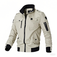 Veste bomber tactique pour homme AQTQ, légère, coupe-vent, cargo, veste utilitaire décontractée pour pilote, pour un usage quotidien en extérieur