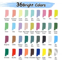Ensemble de marqueurs permanents en acrylique pour l'art, 12, 24, 30, 36, 48 couleurs, marqueur permanent à pointe pinceau pour le dessin, le manga, les fournitures de design