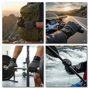 Premium Split Finger Unisex Winter Outdoor <strong>Gloves</strong> OEM Acceptable Touchscreen Fingertip Palm Patch Spandex Tape Cuff Non-Slip - Product Image 3