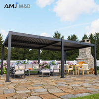Pergola bioclimatique motorisée en aluminium pour extérieur, imperméable, pour patio, jardin, cour, terrasse, gazebo, pavillon