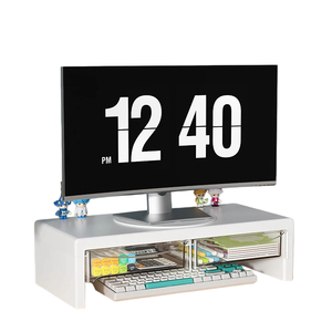 Support d'écran en <span class=keywords><strong>plastique</strong></span> PP, organisateur de bureau multifonctionnel, étagère de rangement peu encombrante pour la maison et le bureau - Product Image 1